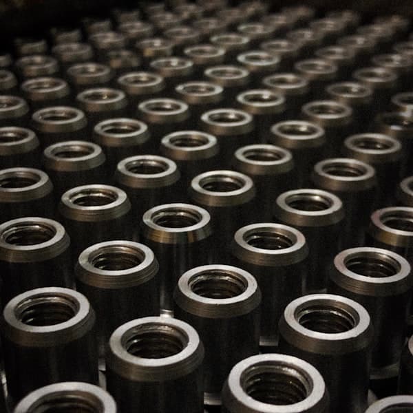 A CNC machining centre cutting metal stock