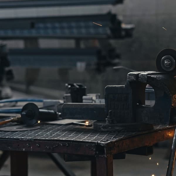 Metal production inside a working factory