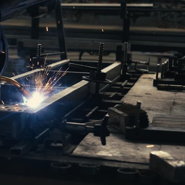 Metal production inside a working factory